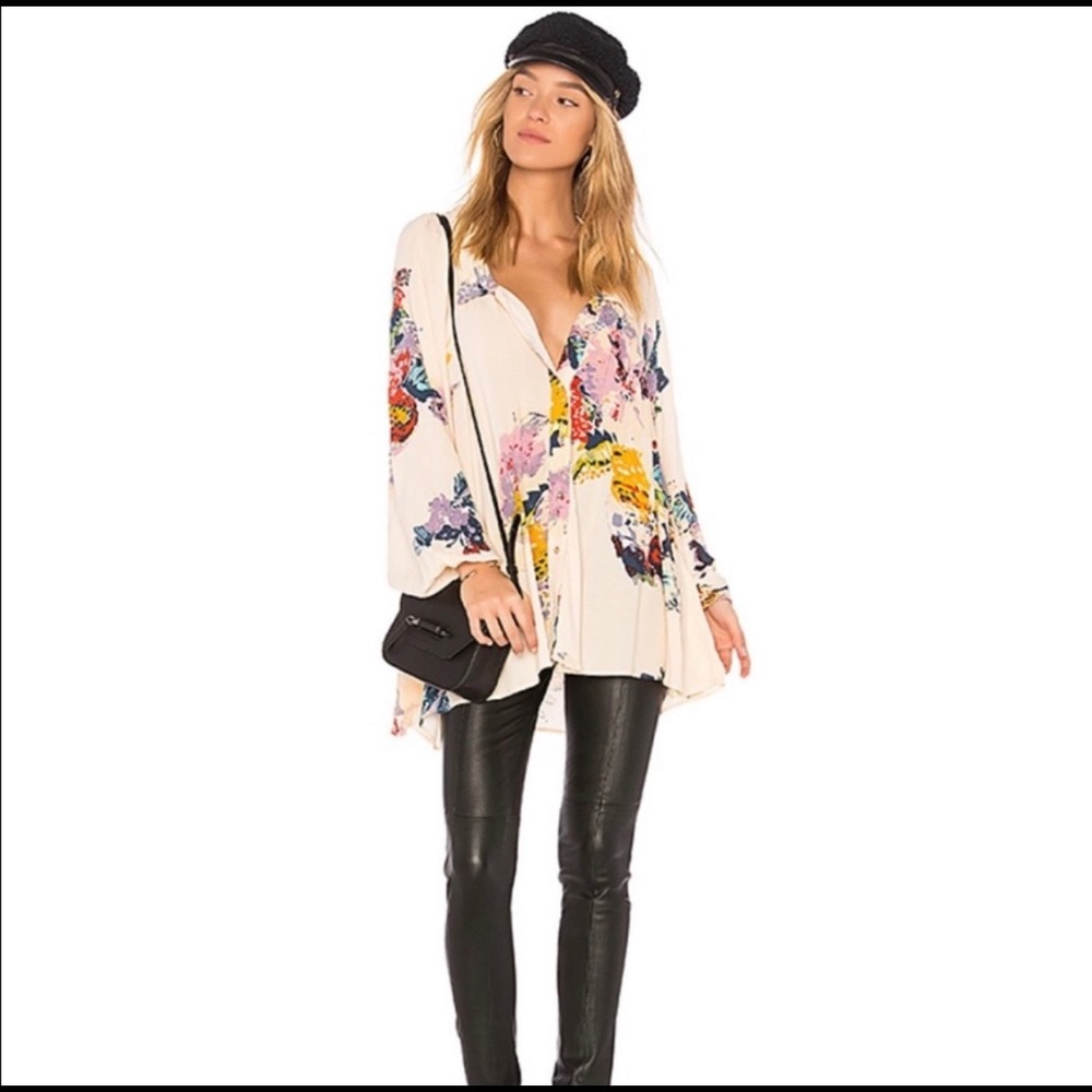 Free People Meadow Lark button down top, Medium